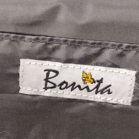 Bonita Clutch Bag Black and Gray Wide Stripe Color Block Wallet - Picture 5 of 8